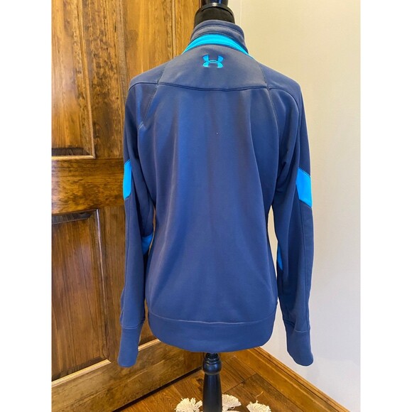 Under Armour Womens Gray & Turquoise Athletic Jacket Sz Large Sporty Athleisure - Picture 6 of 12